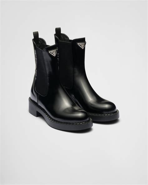 stivaletti prada bassi|Stivali Leather Knee Boots By Prada .